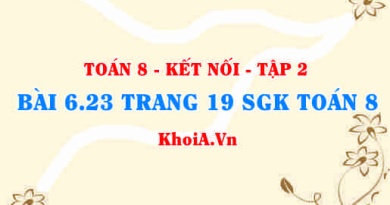 Bài 6.23 trang 19 Toán 8 Kết nối tri thức Tập 2